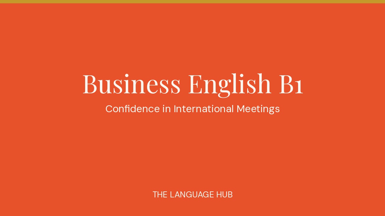Speaking Up in Meetings (B1)